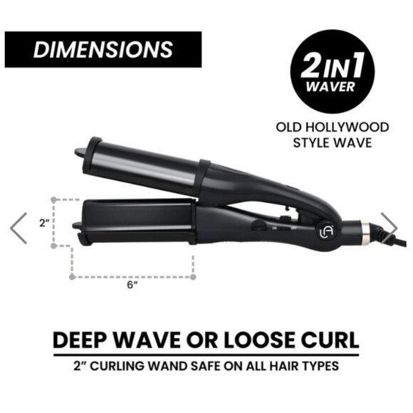 Professional Grade Waver & Curling Iron – 2" Ceramic - 450°F - Picture 1 of 15